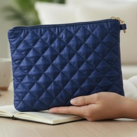 Lemonbella Sapphire Quilted Puffer Shoulder Mini Bag - Picture 1 of 5